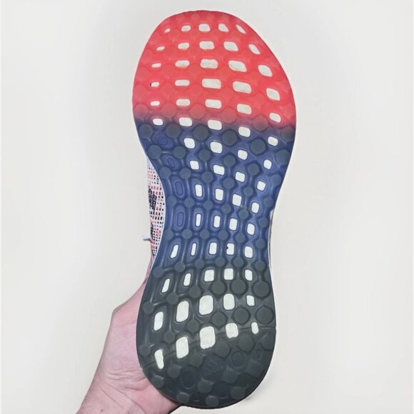 Adidas PureBoost Go Womens Size 9 Cloud White Shock Red Running Shoes Used - Picture 11 of 15